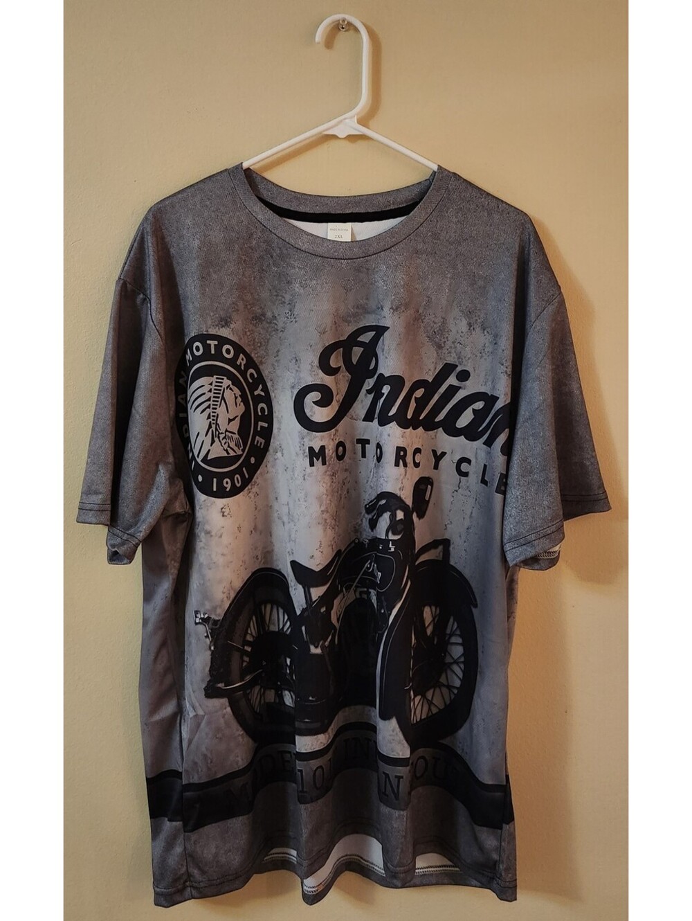 Vintage Indian Motorcycle Model 101 Scout T-Shirt Men's 2XL Polyester Biker USA